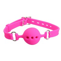 Love & Leather Silicone Breathable Ball Gag Pink 
